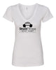 struck fitness next level - women's ideal v-neck tee - 1540 - w/ black out logo