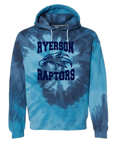 Ryerson School Navy Heavy Blend™ Full-Zip Hooded Sweatshirt - 18600 w/ Embroidered Logo.