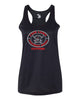 flfa black badger - b-core ladies/girls racerback tank top - 4166 w/ flfa cheer/football logo on front