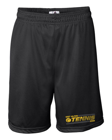 West Milford Tennis Charcoal Long Sleeve Tee w/ WM Tennis 2022 Logo on Front.