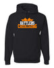 Ringwood Rattlers Black JERZEES - NuBlend® Hooded Sweatshirt - 996MR w/ 2 Color Rattlers Cheerleading Bow Design on Front