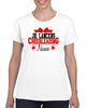 jr lancers competition cheer heavy cotton white shirt w/ cheerleading 2 color design on front.