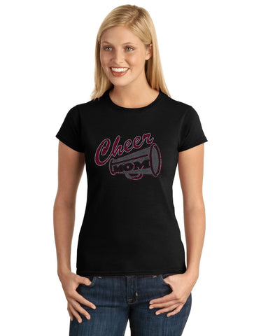Cheer Mom w/Cheerleader Jumper V1 Glitter Bling Design