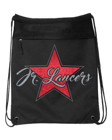 Jr. Lancers Competition Cheer Black JERZEES - Nublend® Joggers - 975MPR w/ Jr Lancers Script Logo Down Leg.