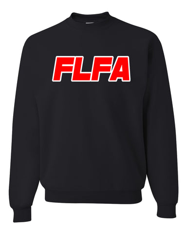 FLFA Black JA Women's Varsity Fleece Piped Hooded Sweatshirt - 8645  w/ FLFA Cutters CHEER Logo on Front