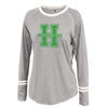 hopatcong gray ringer stripe crew shirt w/ hopatcong 