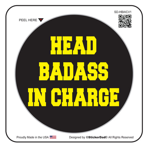 Think Safety First V2 Yellow/Black 2" Round Hard Hat-Helmet Full Color Printed Decal