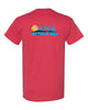 skyline lakes short sleeve tee w/ shield logo front & slpoa logo on back