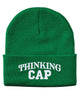 thinking cap embroidered cuffed beanie hat