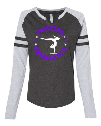 Twisters Black Women’s Glitter French Terry Sweatshirt - 8867 w/ 2 Color F5 Design on Front.
