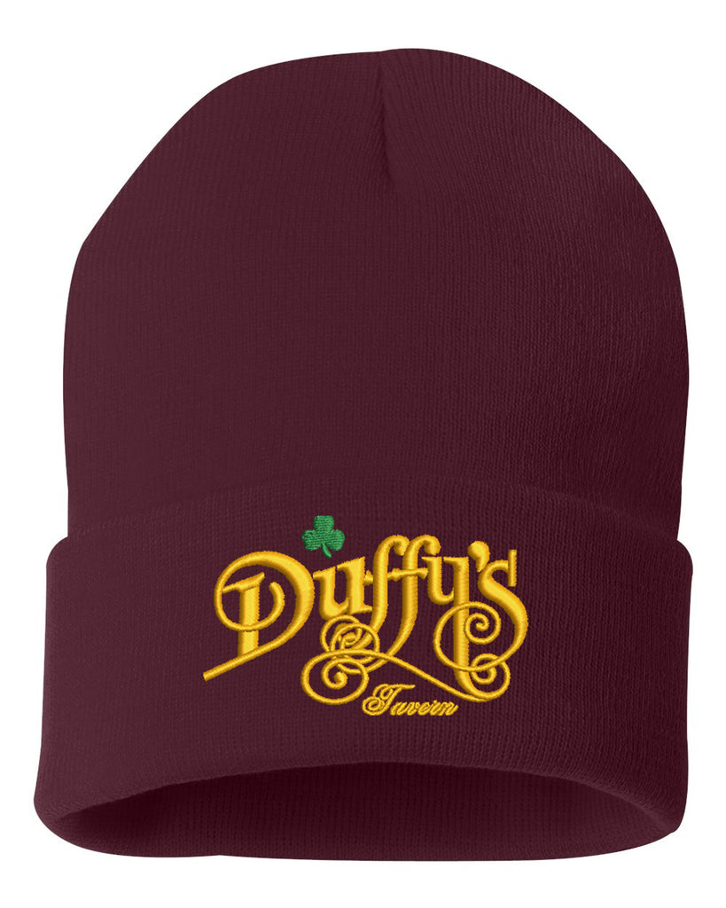 Duffy's Tavern Sportsman - Solid 12" Cuffed Beanie - w/ Logo 1 Embroidered on Front.