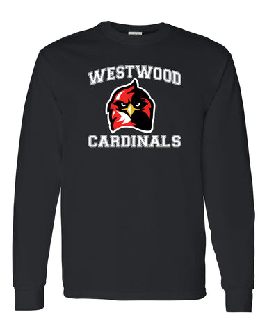 Westwood Cardinals Black & White Centurion Hoodie w/ WESTWOOD on Front