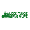 look twice save a life v1 single color transfer type decal