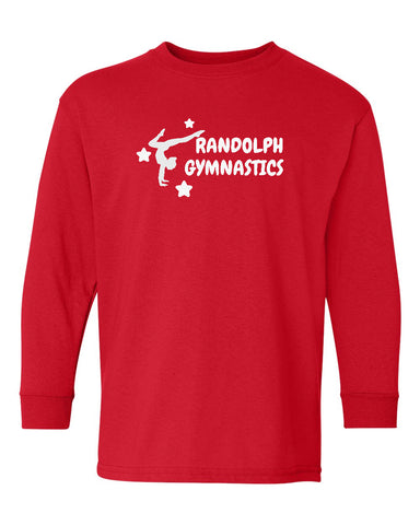 Randolph Gymnastics Black Hoodie w/ Logo Design V2 on Front