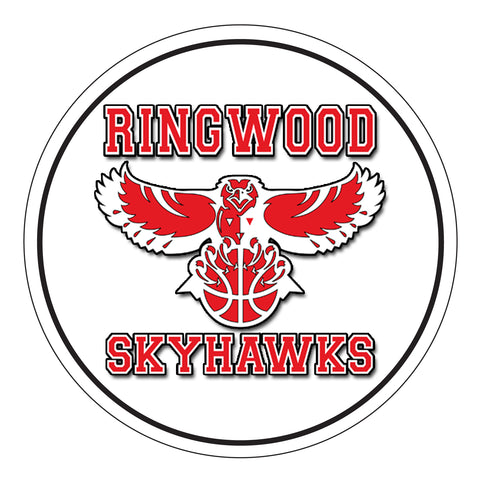 Ringwood Skyhawks Sport Gray Long Sleeve Tee w/ Skyhawks Logo on Front