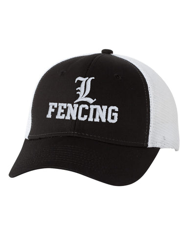 Lakeland Fencing Black Brushed Twill Cap - VC200 with White Embroidery