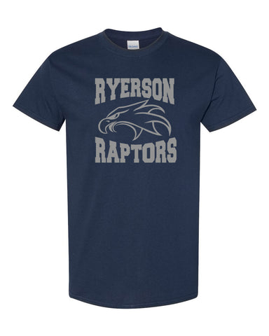 Ryerson School Dyenomite - BLUE TIDE Blended Hooded Sweatshirt - 680VR w/ V1 Design on Front
