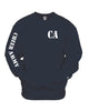 cheer army navy badger - crewneck pocket sweatshirt - 1252 w/ white left chest ca logo on front.