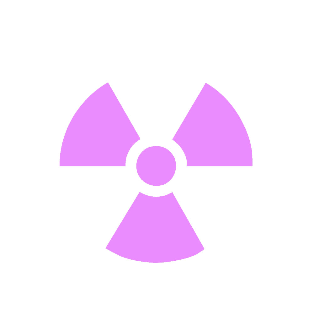 radioactive symbol v1 single color transfer type decal