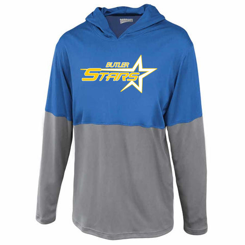 Butler Stars Sport-Tek® Sport-Wick® Mineral Freeze Fleece Colorblock Hooded Pullover w/ Large Front Design
