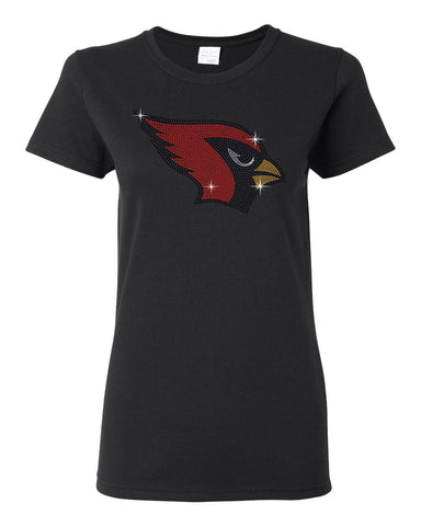 Westwood Cardinals Black 100% Cotton Long Sleeve Tee w/ Angry Bird Cardinal Design