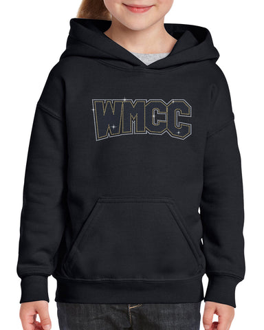 WMCC Black Long Sleeve Tee w/ WMCC Logo in 3 Color SPANGLE on Front.