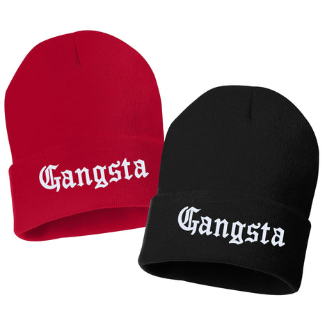 BLACKLISTED Embroidered Cuffed Beanie Hat