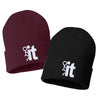 fck it embroidered cuffed beanie hat