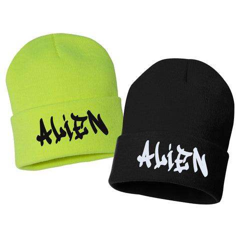 WITCH Embroidered Cuffed Beanie Hat