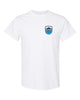 skyline lakes short sleeve tee w/ shield logo front & slpoa logo on back