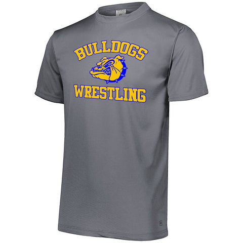 Butler Wrestling Graphite Performance Short Sleeve Tee w/ Large Front 3 Color Design