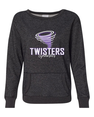 Twisters Gymnastics Dyenomite - Black Crystal Tie Dye T-Shirt - 200CR w/ Twisters Beam Design