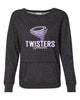 twisters black women’s glitter french terry sweatshirt - 8867 w/ 2 color f5 design on front.