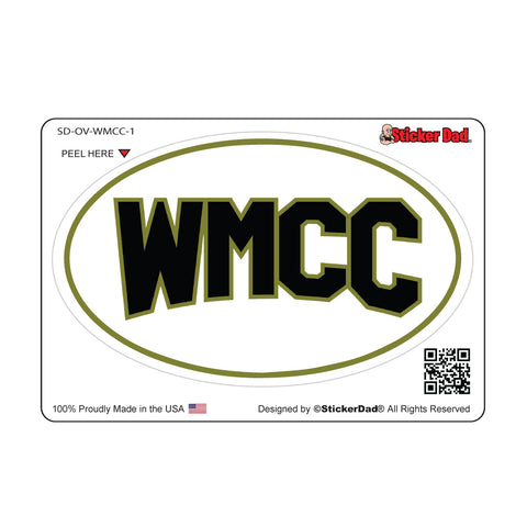 WMCC Oval Vinyl Full Printed Window Decal