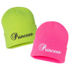 princess embroidered cuffed beanie hat